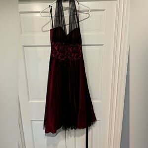 Elegant Black and Red Dress